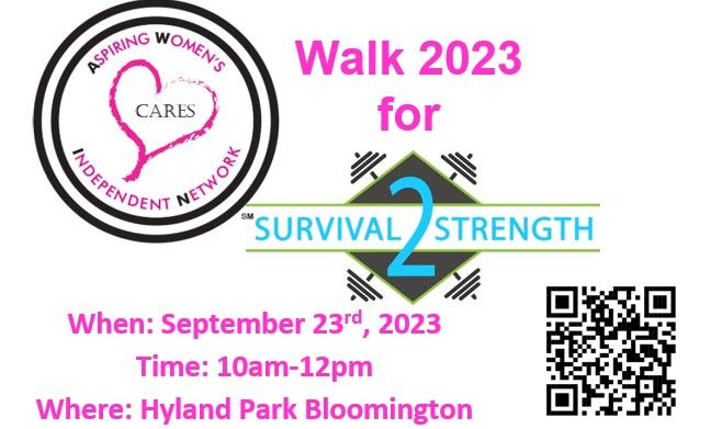 AWIN CARES WALK 2023 for Survival 2 Strength September 23rd, 2023 - Register for the walk today!